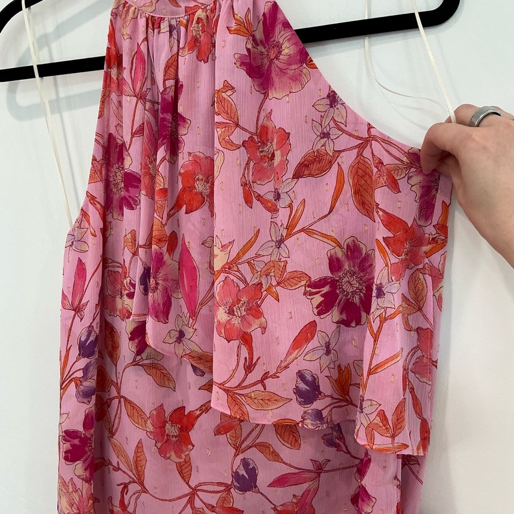 Misa Los Angeles Anka Flora Top AND Soma Mini Ruffled Skirt Fire Floral Mix - Picture 4 of 16